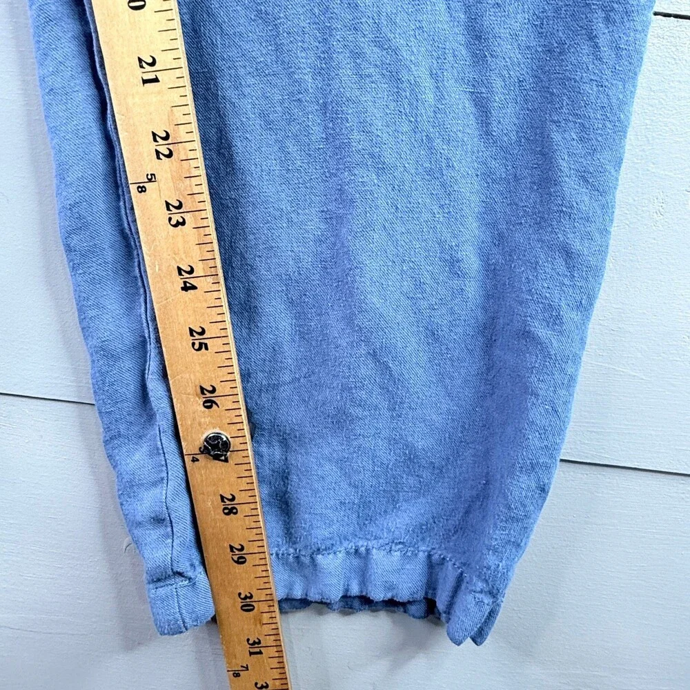 Tommy Bahama Pants Mens XL Blue Linen Blend Elastic Drawstring Beach Casual